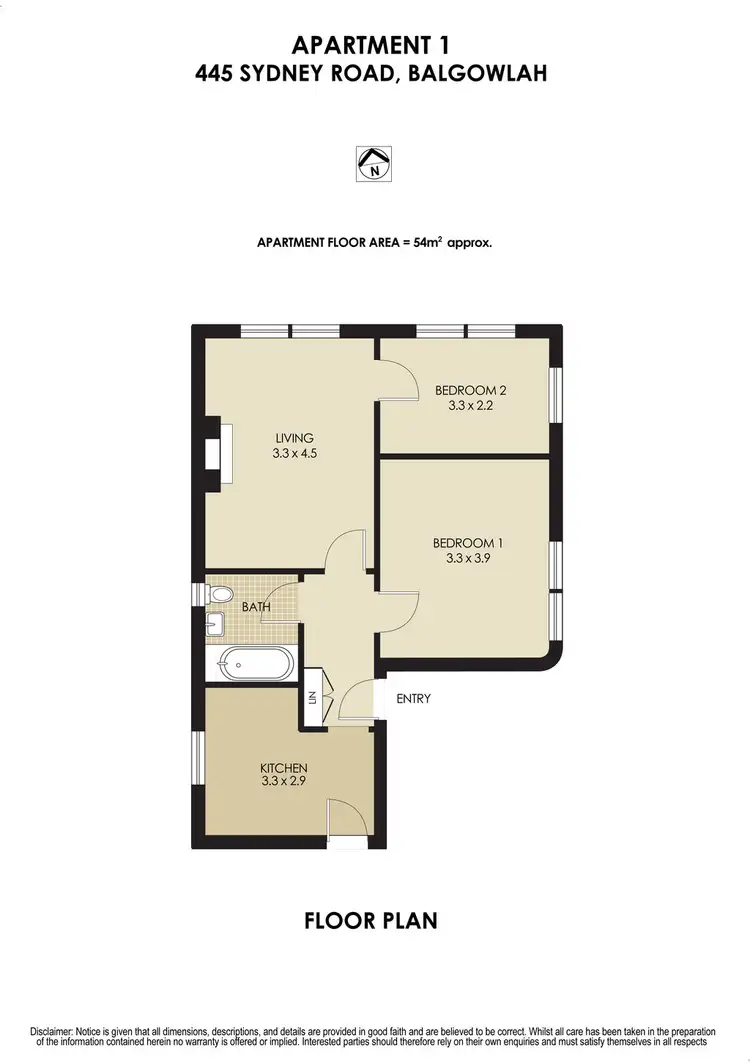 Floorplan of Homely unit listing, 1/445 Sydney Road, Balgowlah NSW 2093