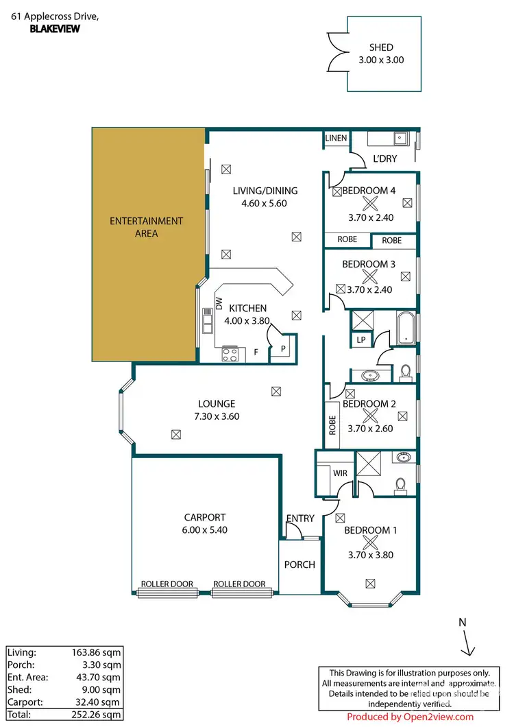 Floorplan of Homely house listing, 61 Applecross Drive, Blakeview SA 5114