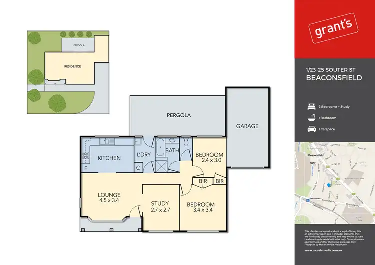 Floorplan of Homely unit listing, 1/23 Souter Street, Beaconsfield VIC 3807