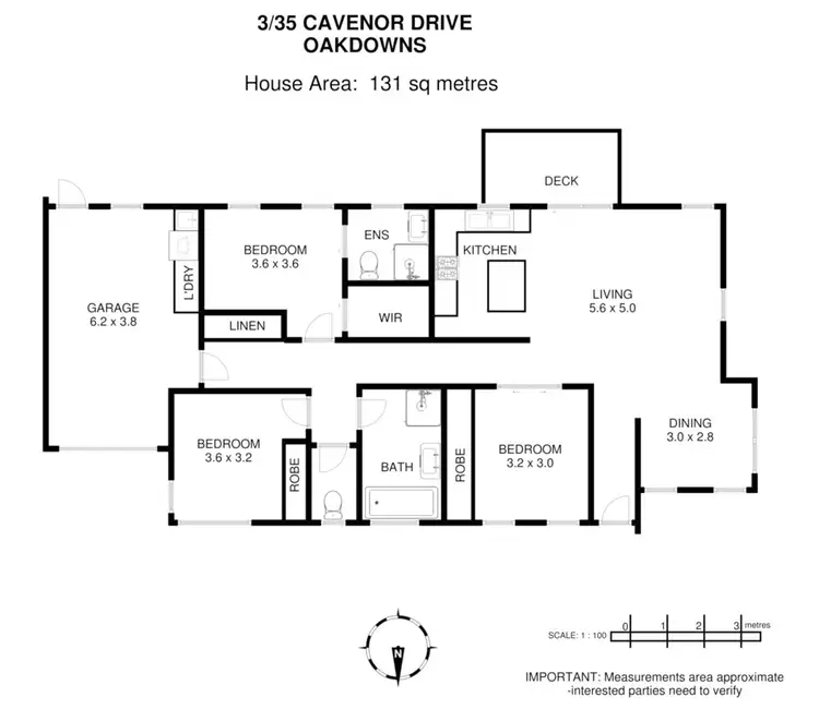 Floorplan of Homely house listing, 3/35 Cavenor Drive, Oakdowns TAS 7019