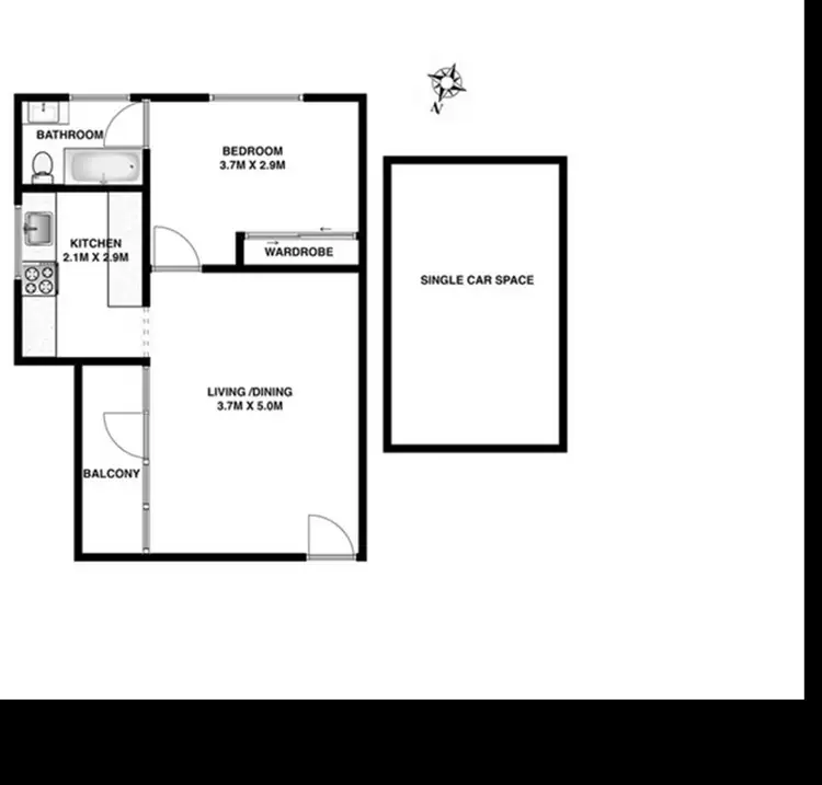 Floorplan of Homely unit listing, 11/11 Rocklands Road, Wollstonecraft NSW 2065