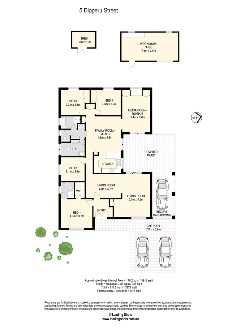 Floorplan of Homely house listing, 5 Dipperu Street, Everton Hills QLD 4053