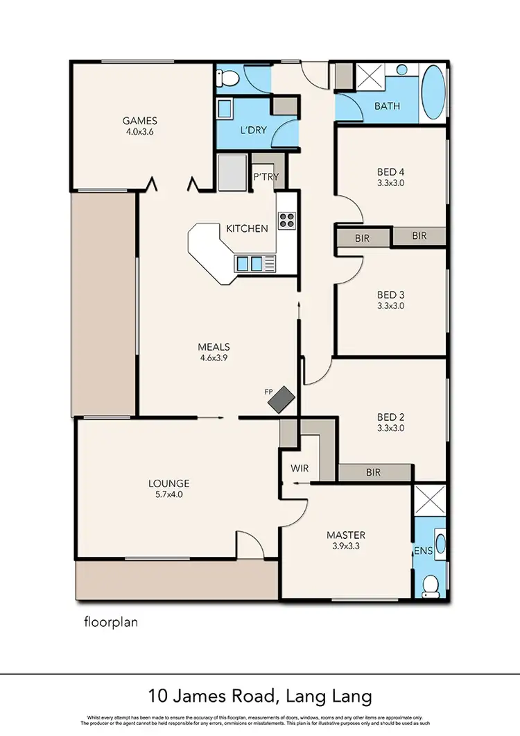 Floorplan of Homely house listing, 10 James Street, Lang Lang VIC 3984