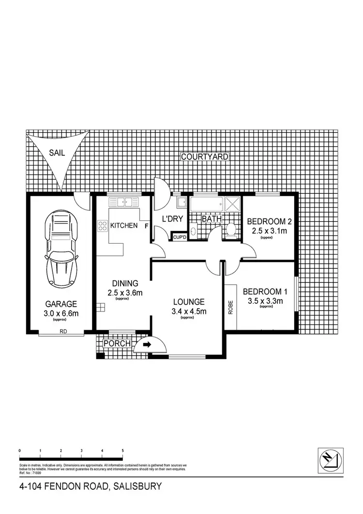 Floorplan of Homely unit listing, 4/104 Fenden Road, Salisbury SA 5108