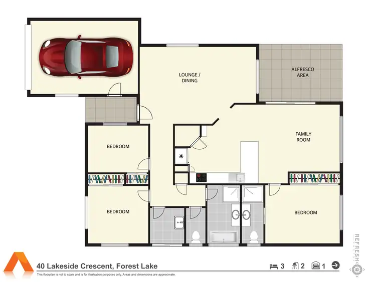 Floorplan of Homely house listing, 40 Lakeside Crescent, Forest Lake QLD 4078