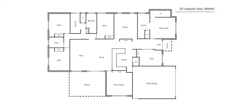 Floorplan of Homely house listing, 20 Lakeside Vista, Waikiki WA 6169