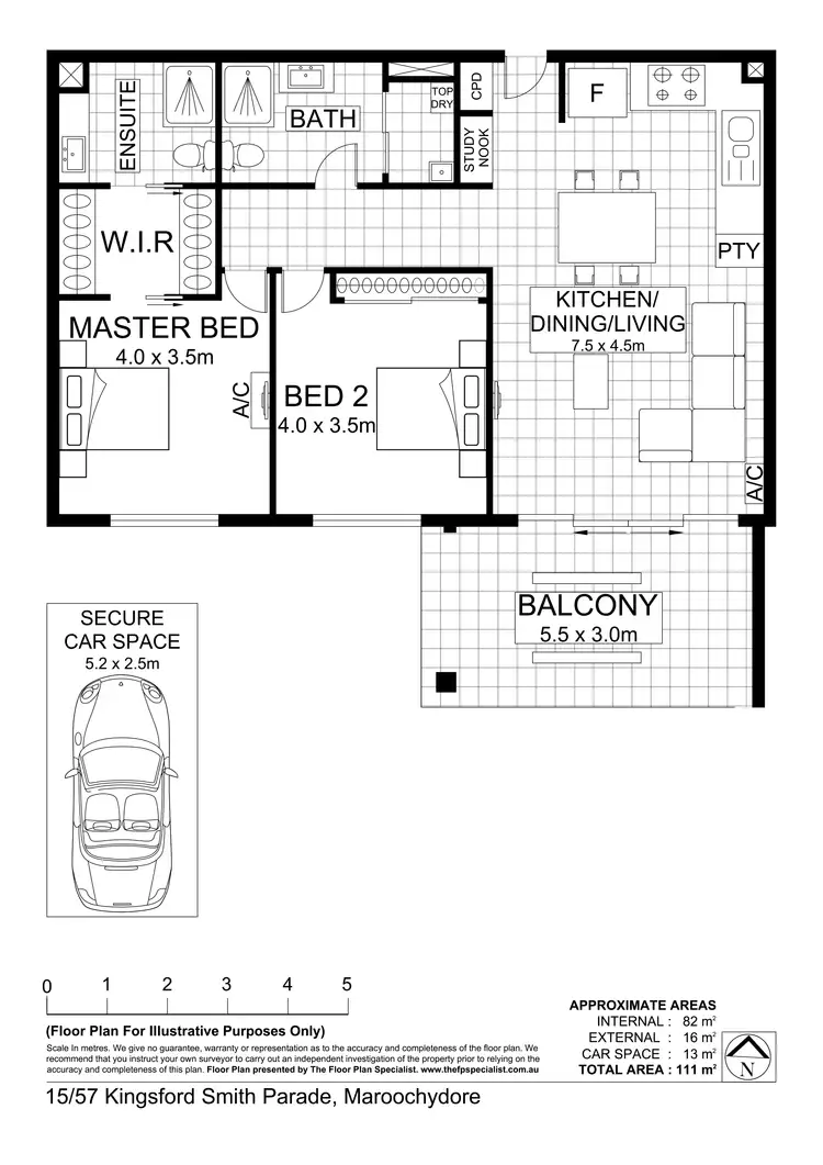 Floorplan of Homely unit listing, 15/57 Kingsford Smith Parade, Maroochydore QLD 4558