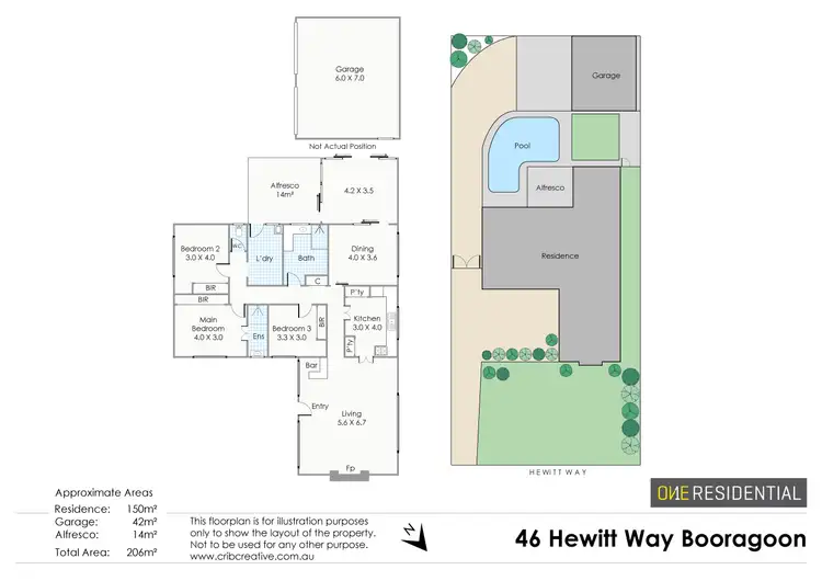 Floorplan of Homely house listing, 46 Hewitt Way, Booragoon WA 6154