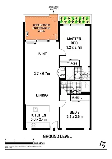 Floorplan of Homely unit listing, G3/791-795 Botany Road, Rosebery NSW 2018