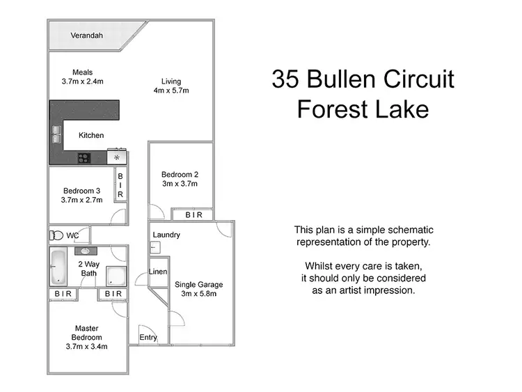 Floorplan of Homely house listing, 35 Bullen Circuit, Forest Lake QLD 4078