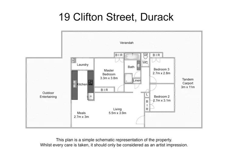 Floorplan of Homely house listing, 19 Clifton Crescent, Durack QLD 4077