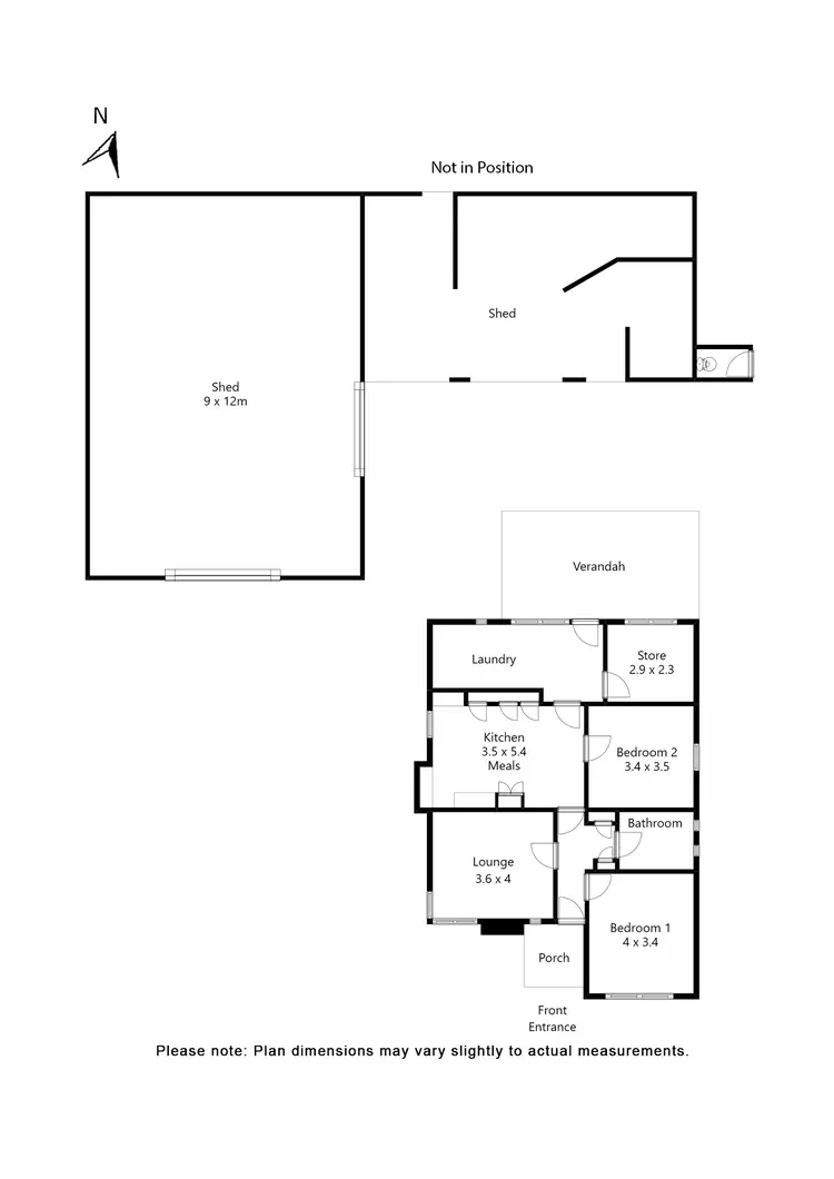 Floorplan of Homely house listing, 12 Williamson Street, Lexton VIC 3352