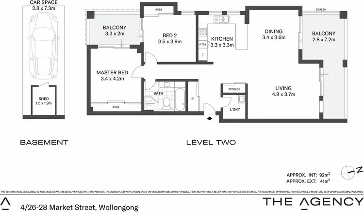 Floorplan of Homely unit listing, 4/26-28 Market Street, Wollongong NSW 2500