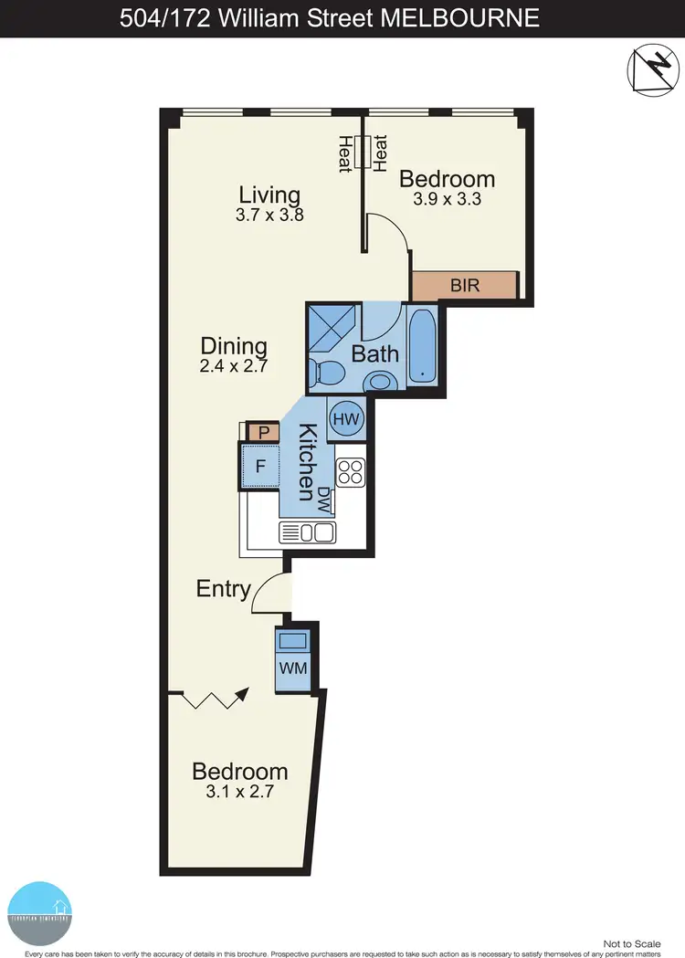 Floorplan of Homely apartment listing, 54/172 William Street, Melbourne VIC 3000