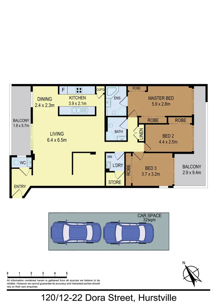 Floorplan of Homely apartment listing, 120/12-22 Dora Street, Hurstville NSW 2220