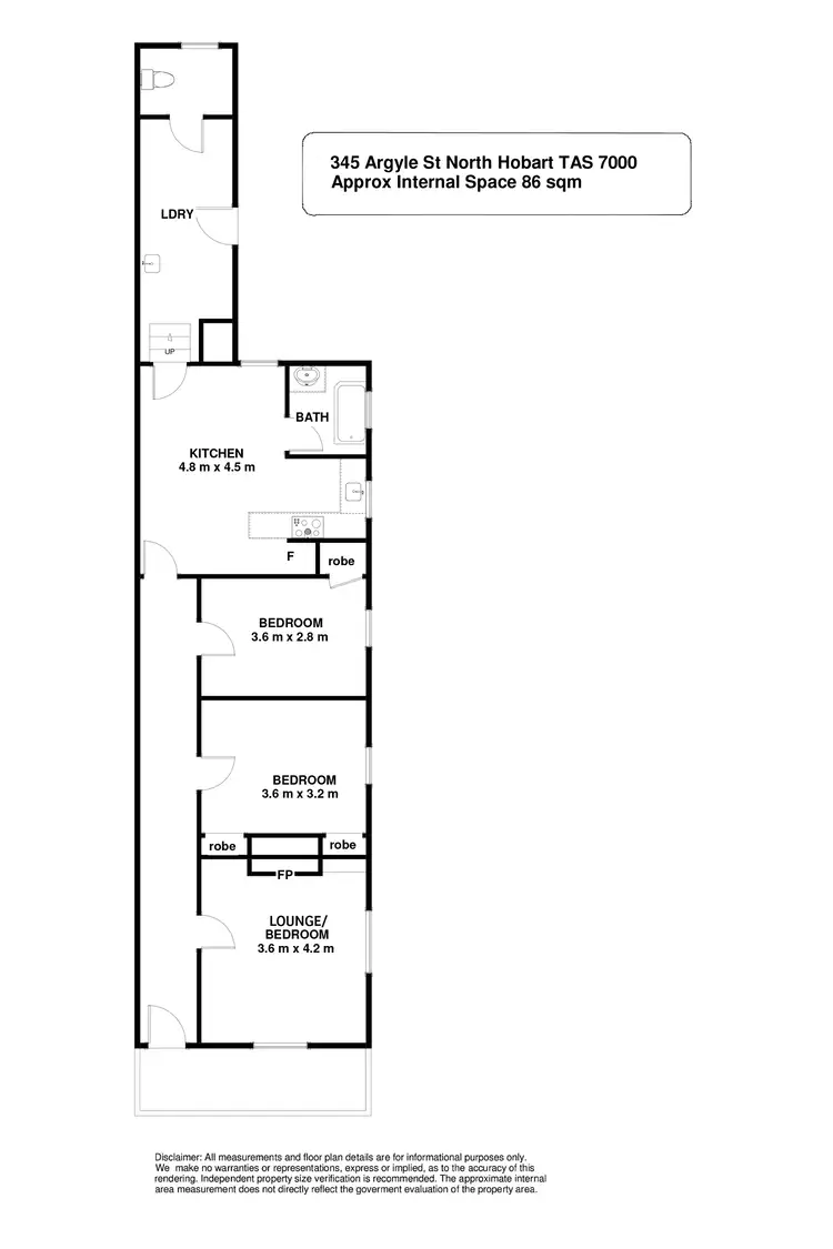 Floorplan of Homely house listing, 345 Argyle Street, North Hobart TAS 7000
