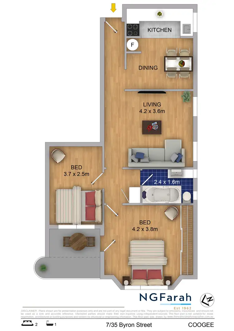 Floorplan of Homely apartment listing, 7/35 Byron Street, Coogee NSW 2034