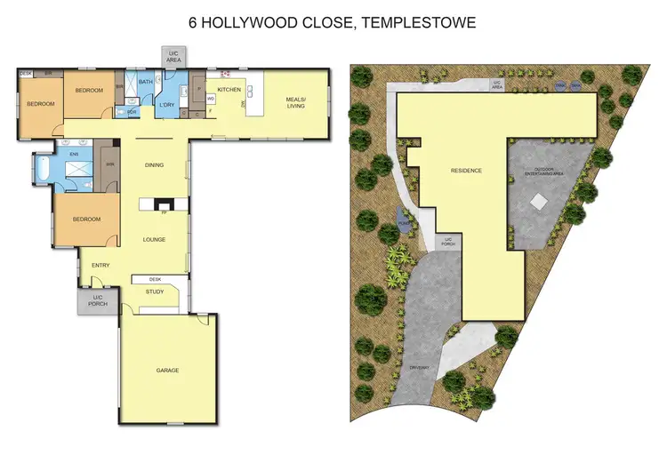 Floorplan of Homely house listing, 6 Hollywood Close, Templestowe VIC 3106