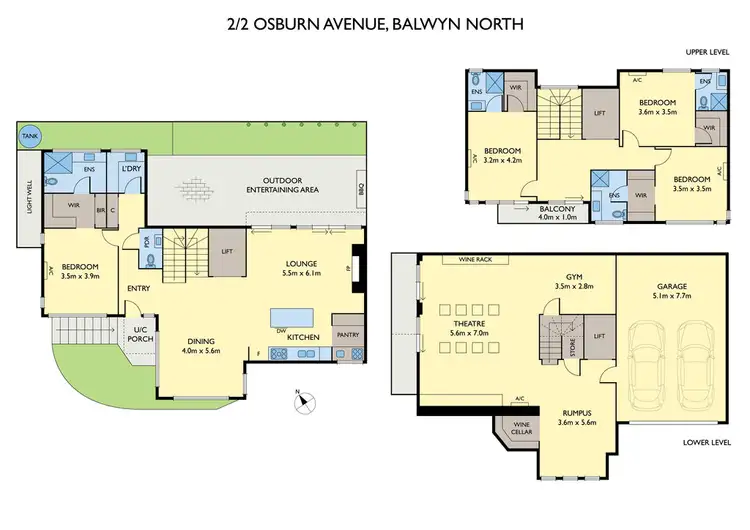 Floorplan of Homely townhouse listing, 2/2 Osburn Avenue, Balwyn North VIC 3104