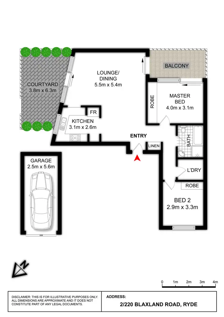 Floorplan of Homely apartment listing, 2/220 Blaxland Road, Ryde NSW 2112