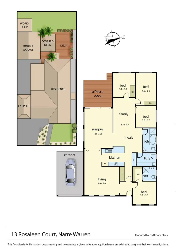 Floorplan of Homely house listing, 13 Rosaleen Court, Narre Warren VIC 3805