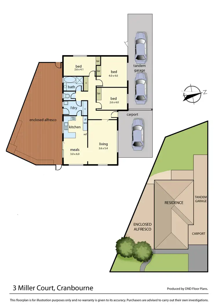 Floorplan of Homely house listing, 3 Miller Court, Cranbourne VIC 3977