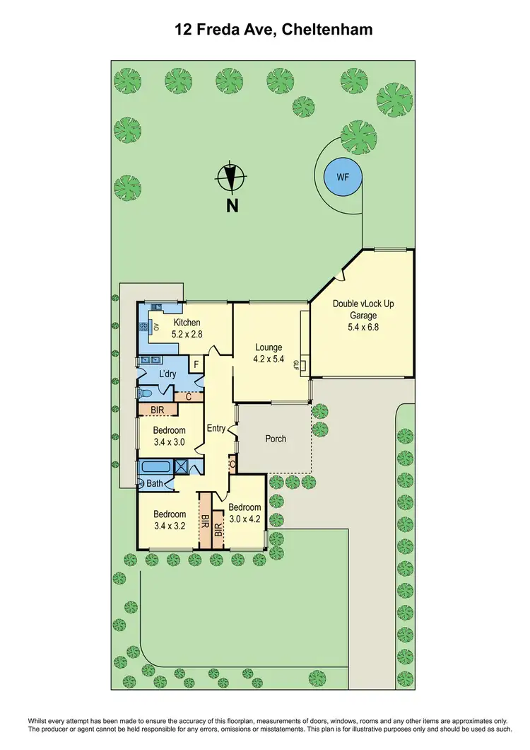 Floorplan of Homely house listing, 12 Freda Avenue, Cheltenham VIC 3192