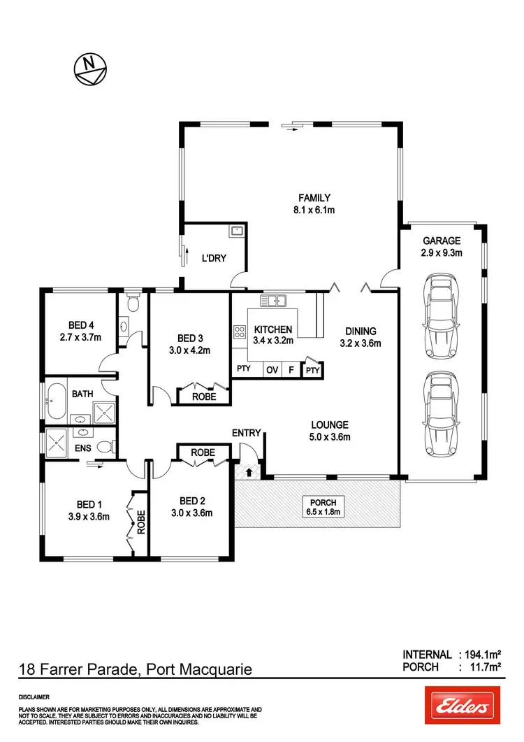 Floorplan of Homely house listing, 18 Farrer Parade, Port Macquarie NSW 2444