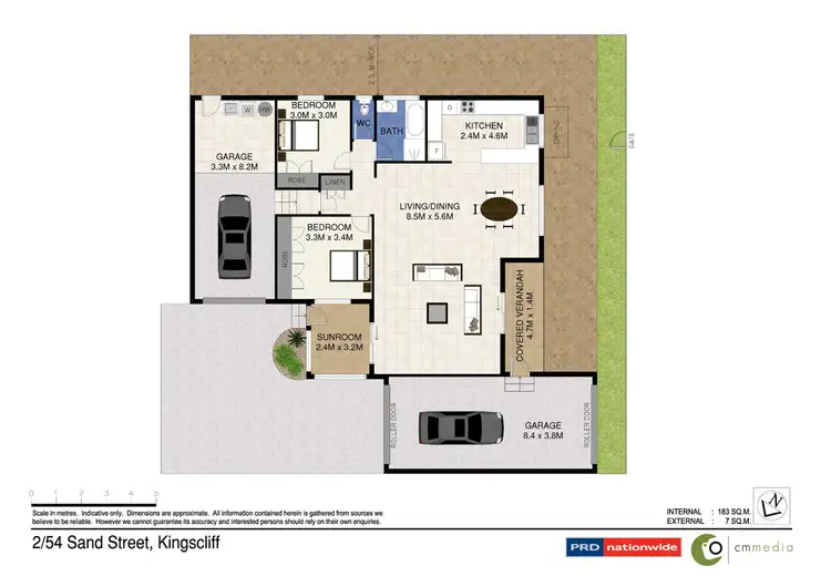 Floorplan of Homely semi-detached listing, 2/54 Sand Street, Kingscliff NSW 2487