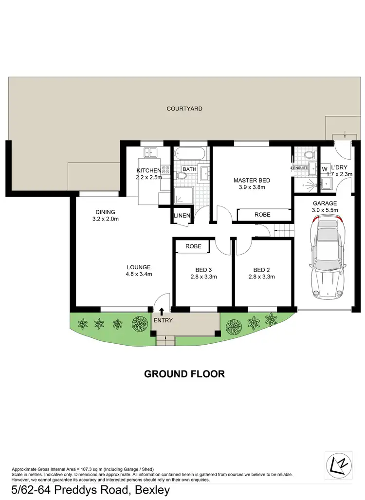 Floorplan of Homely villa listing, 5/62-64 Preddys Road, Bexley NSW 2207