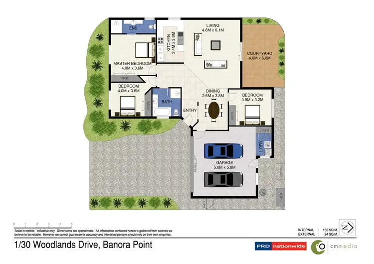 Floorplan of Homely semi-detached listing, 1/30 Woodlands Drive, Banora Point NSW 2486