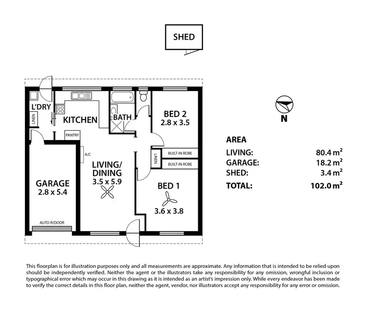 Floorplan of Homely unit listing, 4 207 FENCHURCH STREET, Goolwa SA 5214