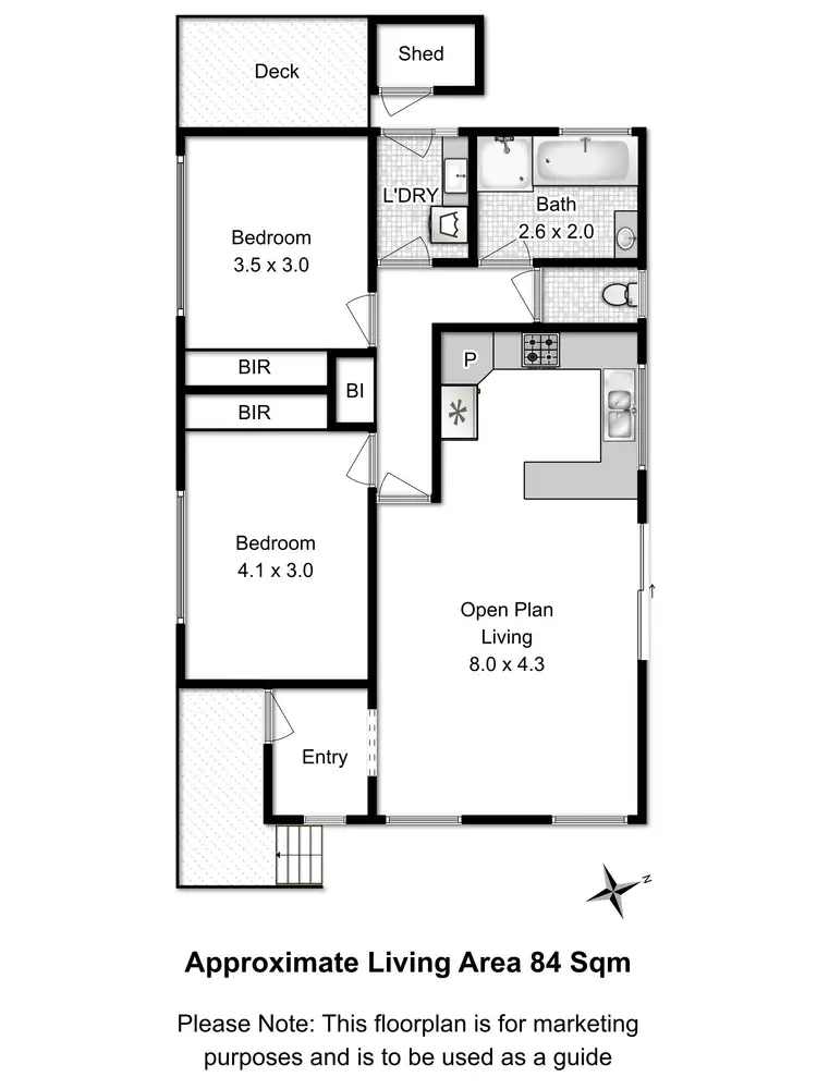 Floorplan of Homely unit listing, 1/40 Elderslie Road, Brighton TAS 7030