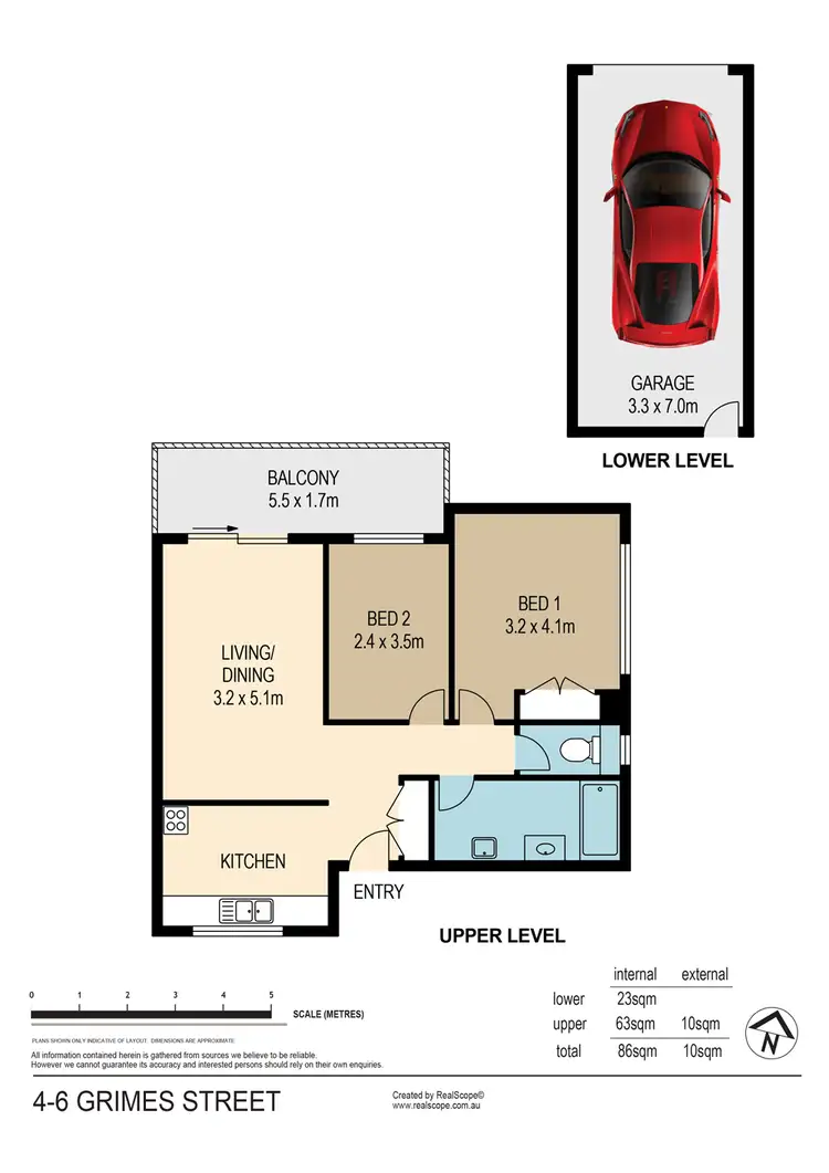 Floorplan of Homely apartment listing, 4/6 Grimes Street, Auchenflower QLD 4066