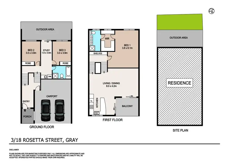 Floorplan of Homely unit listing, 3/18 Rosetta Street, Gray NT 830