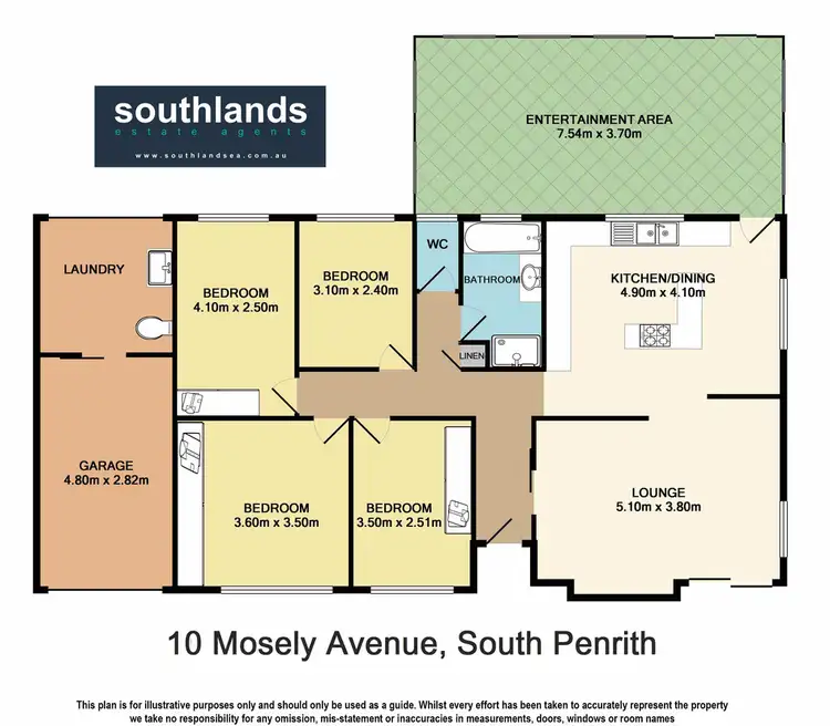 Floorplan of Homely house listing, 10 Mosely Avenue, South Penrith NSW 2750