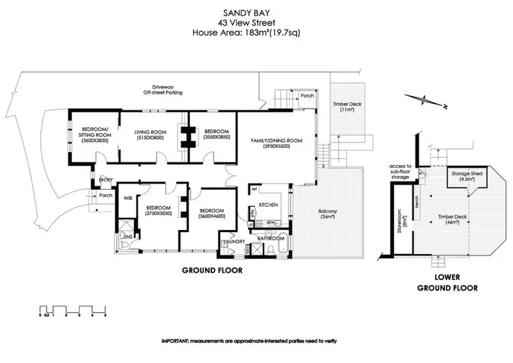 Floorplan of Homely house listing, 43 View Street, Sandy Bay TAS 7005