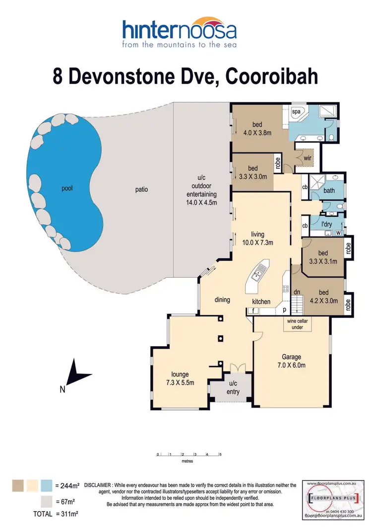 Floorplan of Homely house listing, 8 Devonstone Drive, Cooroibah QLD 4565