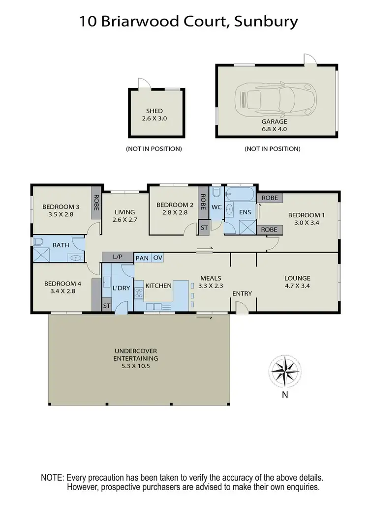 Floorplan of Homely house listing, 10 Briarwood Court, Sunbury VIC 3429