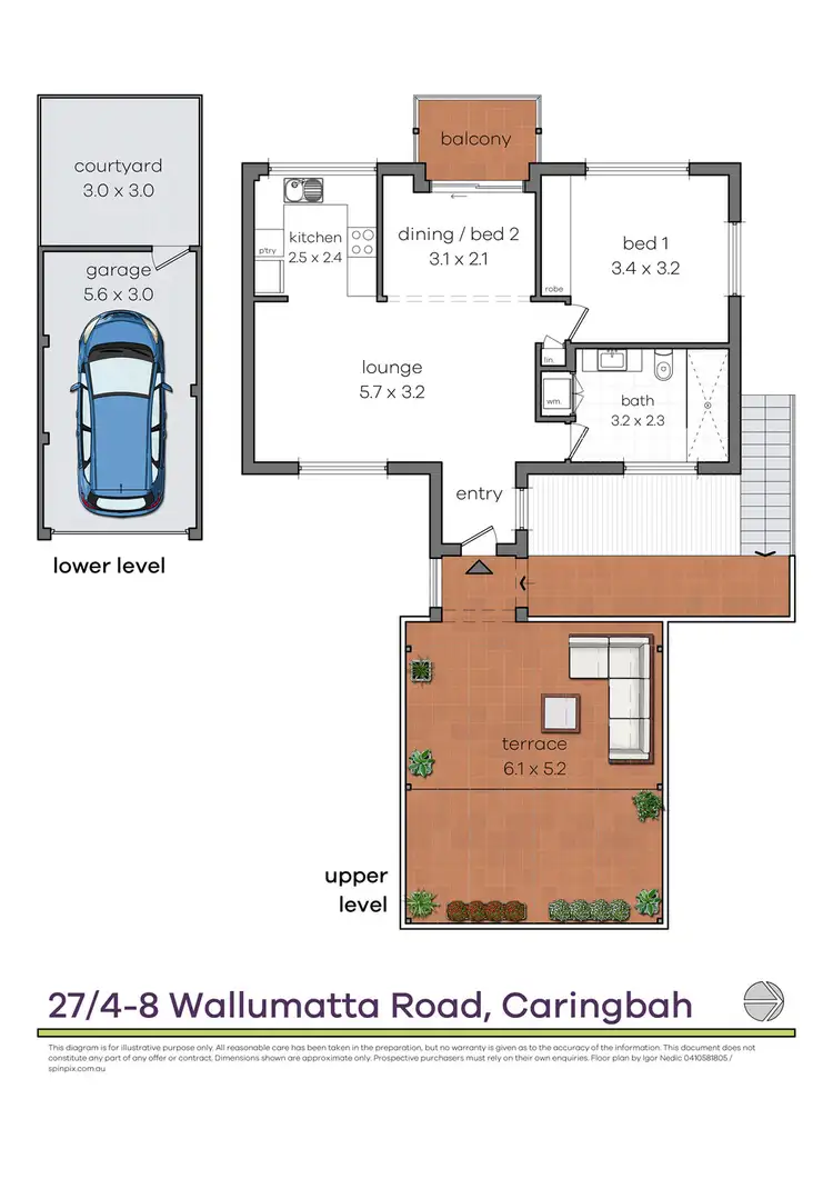 Floorplan of Homely apartment listing, 27/4-8 Wallumatta Road, Caringbah NSW 2229