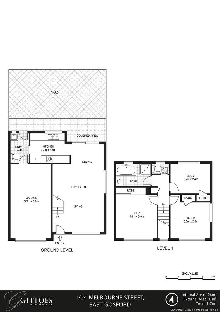 Floorplan of Homely townhouse listing, 1/24 Melbourne Street, East Gosford NSW 2250