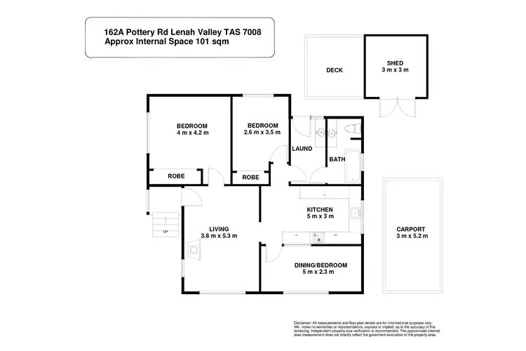 Floorplan of Homely house listing, 162A Pottery Road, Lenah Valley TAS 7008