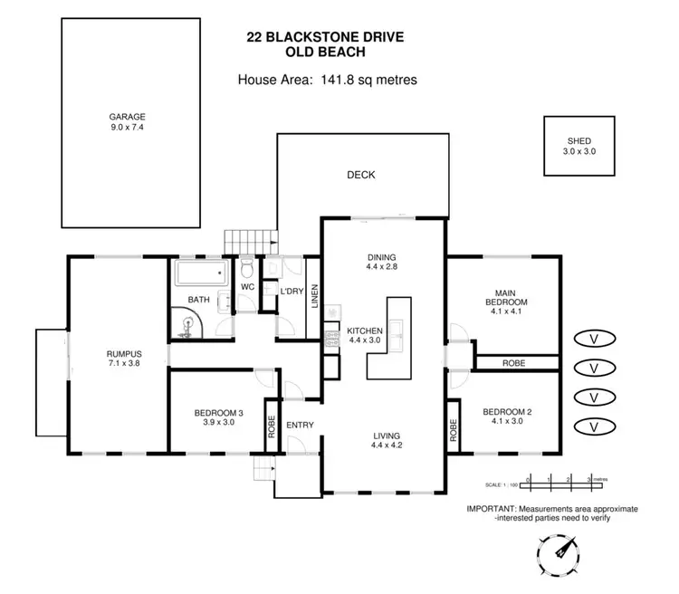 Floorplan of Homely house listing, 22 Blackstone Drive, Old Beach TAS 7017