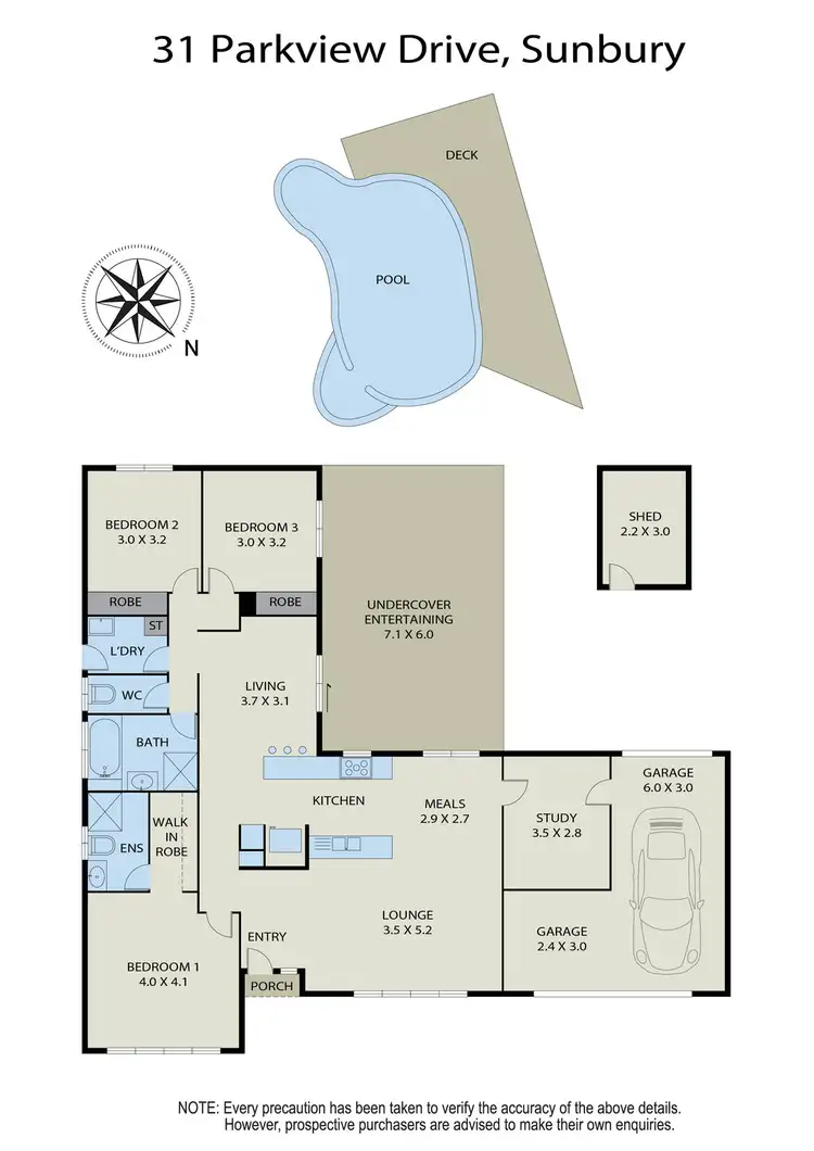 Floorplan of Homely house listing, 31 Parkview Drive, Sunbury VIC 3429