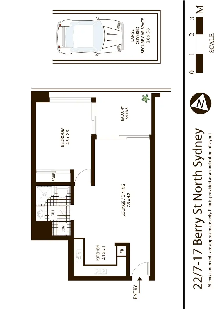 Floorplan of Homely apartment listing, 22/7-17 Berry Street, North Sydney NSW 2060