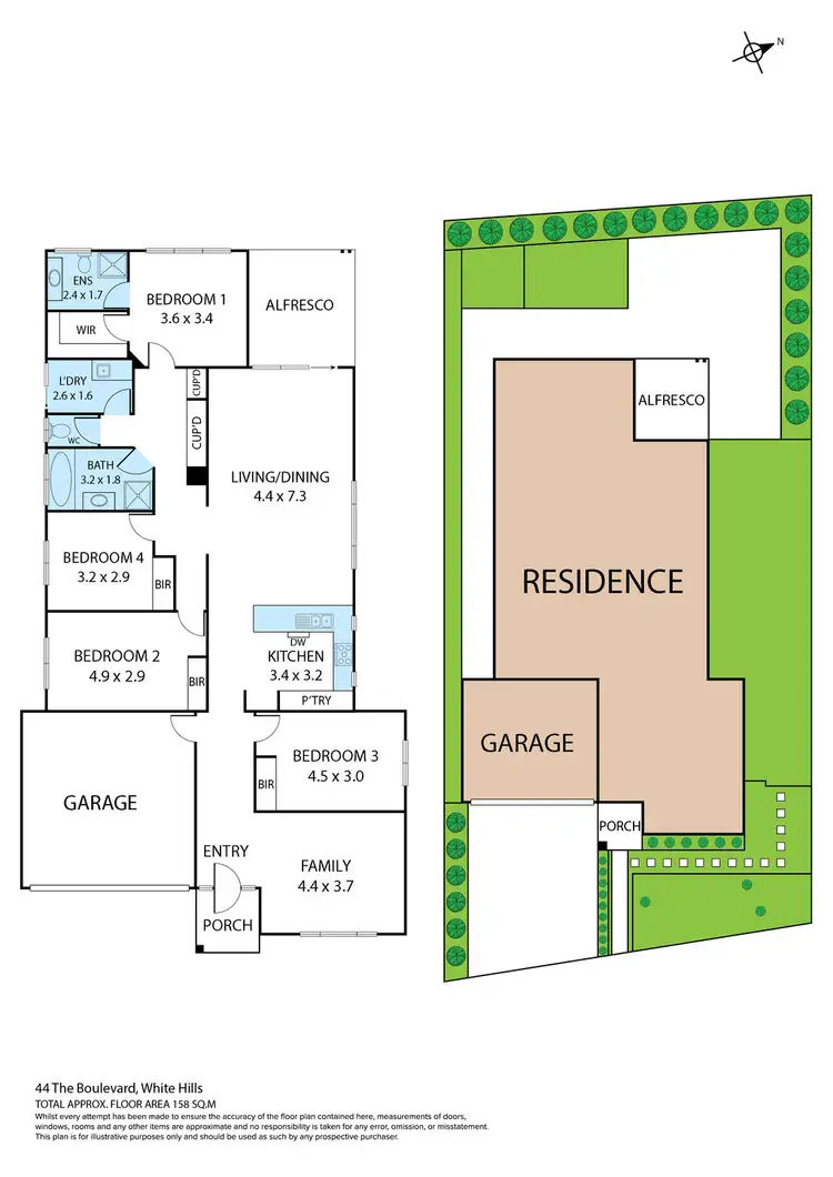 Floorplan of Homely house listing, 44 The Boulevard, White Hills VIC 3550