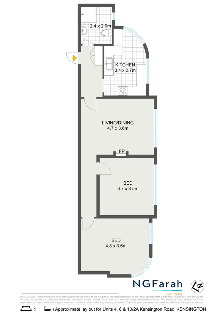 Floorplan of Homely apartment listing, 6/2A Kensington Road, Kensington NSW 2033