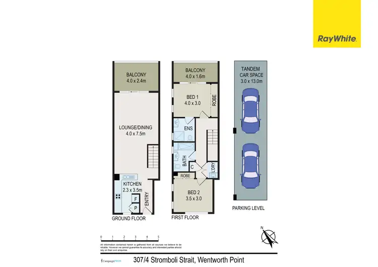 Floorplan of Homely apartment listing, 307/4 Stromboli Strait, Wentworth Point NSW 2127