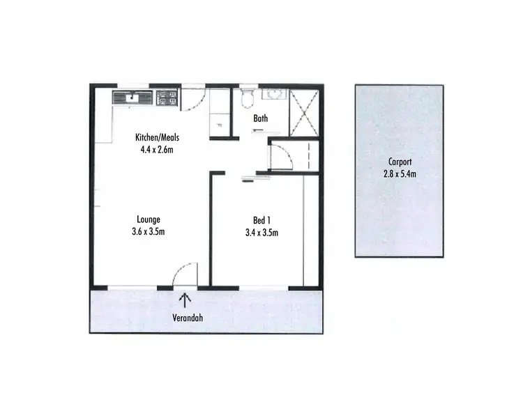 Floorplan of Homely unit listing, Unit 3/12 Albert Street, Semaphore SA 5019