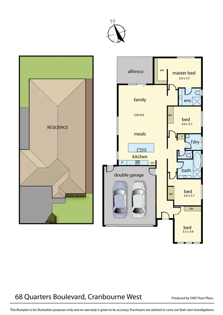 Floorplan of Homely house listing, 68 Quarters Boulevard, Cranbourne West VIC 3977